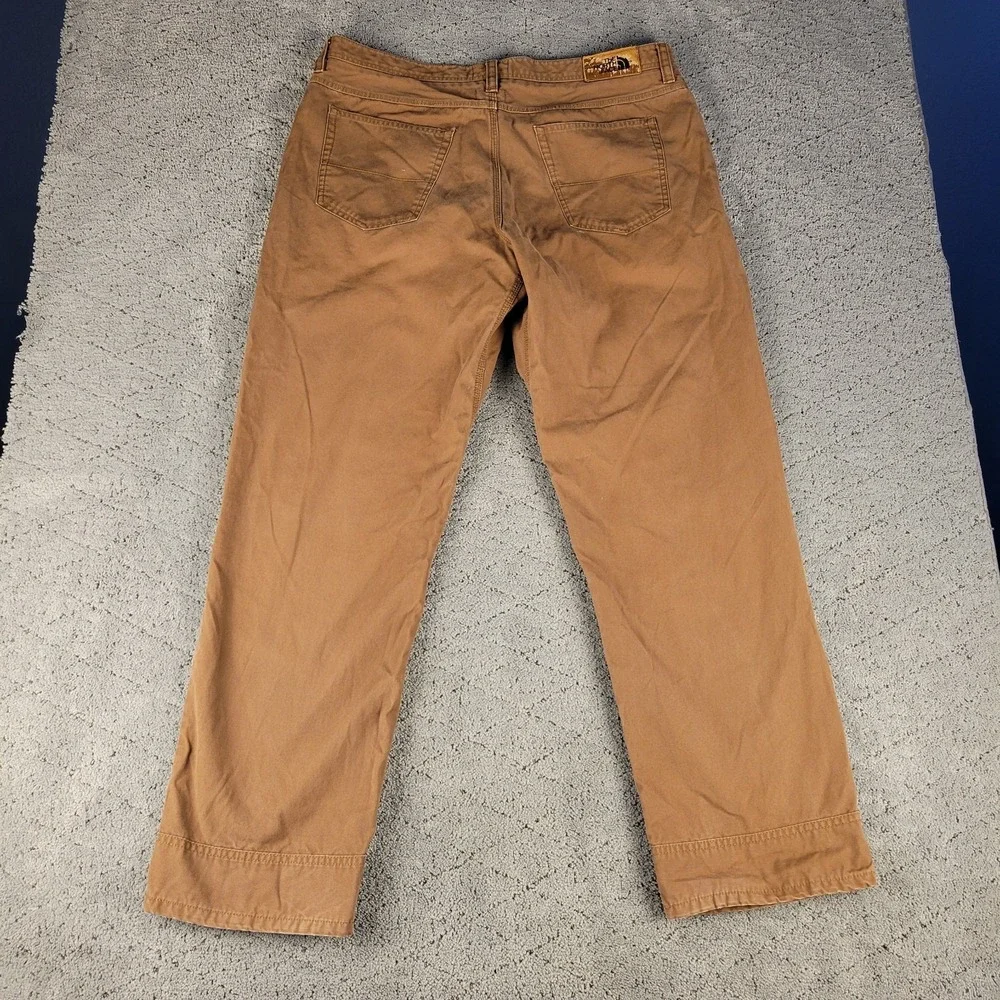 The North Face Pants Mens 38 Brown Relaxed Straight Leg Mid Rise Hiking Outdoors